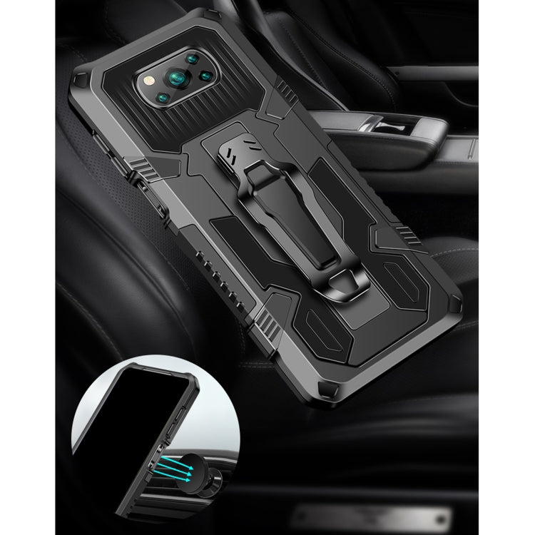 For Huawei Y9a Armor Warrior Shockproof PC + TPU Protective Case(Blue)