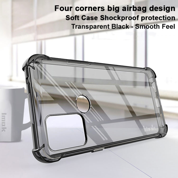 For HTC Desire 20 / Desire 20+ IMAK All Coverage Shockproof Airbag TPU Case(Transparent Black)
