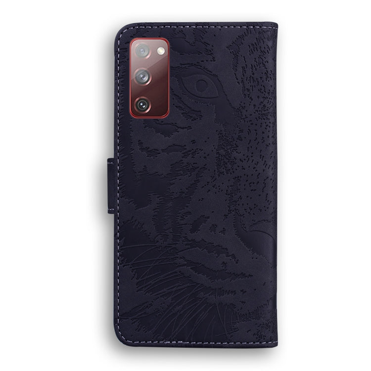 For Samsung Galaxy S20 FE / S20 FE 5G / S20 Lite Tiger Embossing Pattern Horizontal Flip Leather Case with Holder & Card Slots & Wallet(Black)