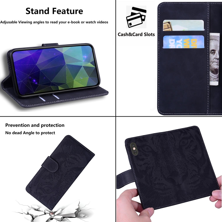 For Samsung Galaxy S20 FE / S20 FE 5G / S20 Lite Tiger Embossing Pattern Horizontal Flip Leather Case with Holder & Card Slots & Wallet(Black)