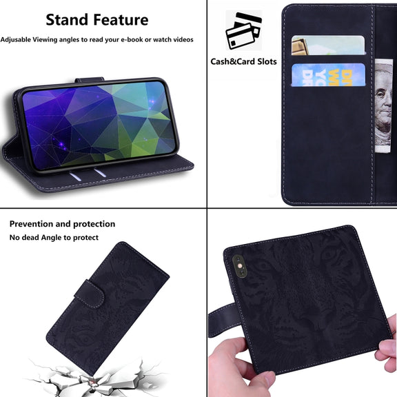 For Samsung Galaxy S20 FE / S20 FE 5G / S20 Lite Tiger Embossing Pattern Horizontal Flip Leather Case with Holder & Card Slots & Wallet(Black)