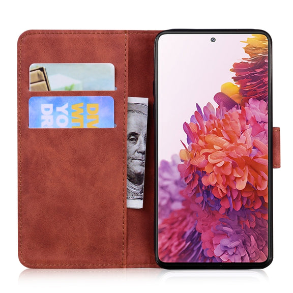 For Samsung Galaxy S20 FE / S20 FE 5G / S20 Lite Tiger Embossing Pattern Horizontal Flip Leather Case with Holder & Card Slots & Wallet(Brown)