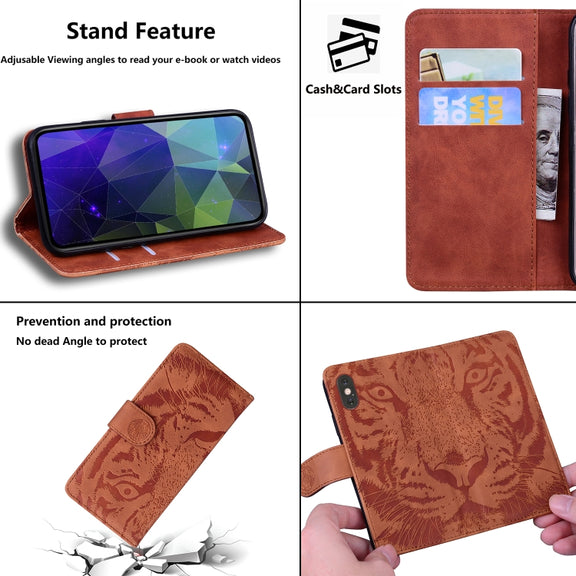 For Samsung Galaxy S20 FE / S20 FE 5G / S20 Lite Tiger Embossing Pattern Horizontal Flip Leather Case with Holder & Card Slots & Wallet(Brown)