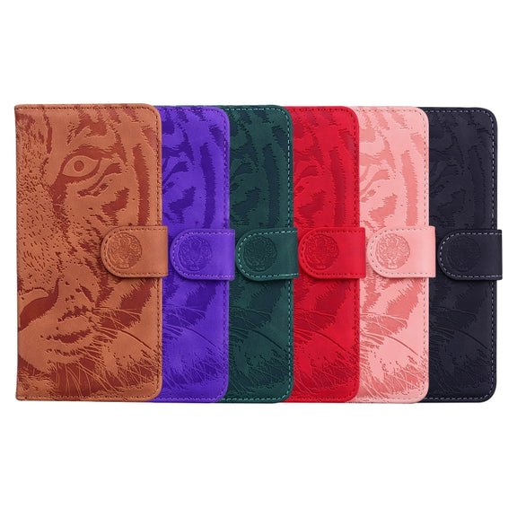 For Samsung Galaxy S20 FE / S20 FE 5G / S20 Lite Tiger Embossing Pattern Horizontal Flip Leather Case with Holder & Card Slots & Wallet(Purple)