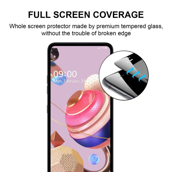 For LG K51S Full Glue Full Screen Tempered Glass Film