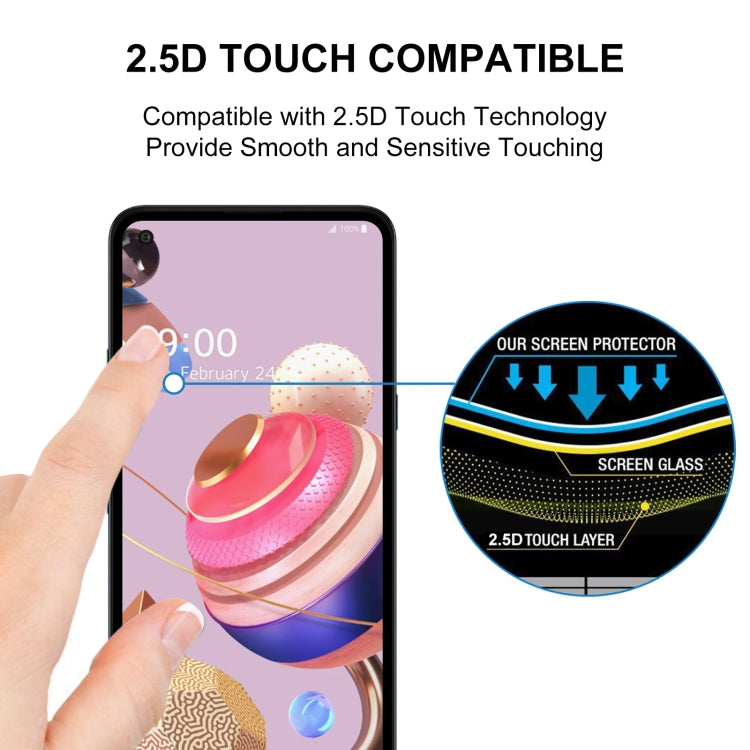 For LG K51S Full Glue Full Screen Tempered Glass Film