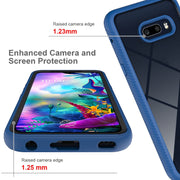 For LG V50S ThinQ 5G / G8X ThinQ Starry Sky Solid Color Series Shockproof PC + TPU Protective Case(Light Blue)