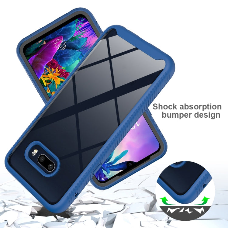 For LG V50S ThinQ 5G / G8X ThinQ Starry Sky Solid Color Series Shockproof PC + TPU Protective Case(Light Blue)