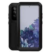 For Samsung Galaxy S20 FE LOVE MEI Metal Shockproof Water-resistant Dustproof Protective Case with Glass(Black)