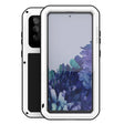 For Samsung Galaxy S20 FE LOVE MEI Metal Shockproof Waterproof Dustproof Protective Case with Glass(White) - free shipping - PMC TechLife - Order now!