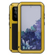 For Samsung Galaxy S20 FE LOVE MEI Metal Shockproof Waterproof Dustproof Protective Case with Glass(Yellow) - free shipping - PMC TechLife - Order now!
