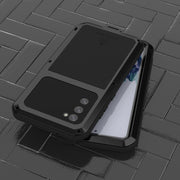 For Samsung Galaxy S20 FE LOVE MEI Metal Shockproof Water-resistant Dustproof Protective Case with Glass(Army Green)