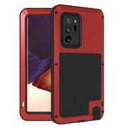 For Samsung Galaxy Note 20 Ultra LOVE MEI Metal Shockproof Water-resistant Dustproof Protective Case without Glass(Red)