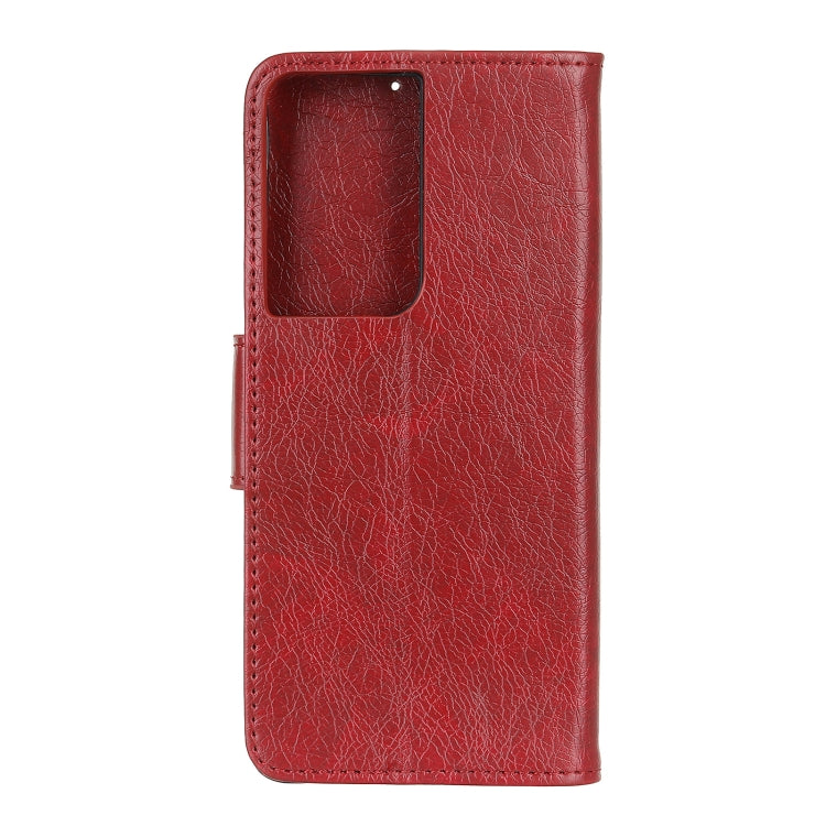 For Samsung Galaxy S30 Ultra / S21 Ultra Nappa Texture Horizontal Flip Leather Case with Holder & Card Slots & Wallet(Red)