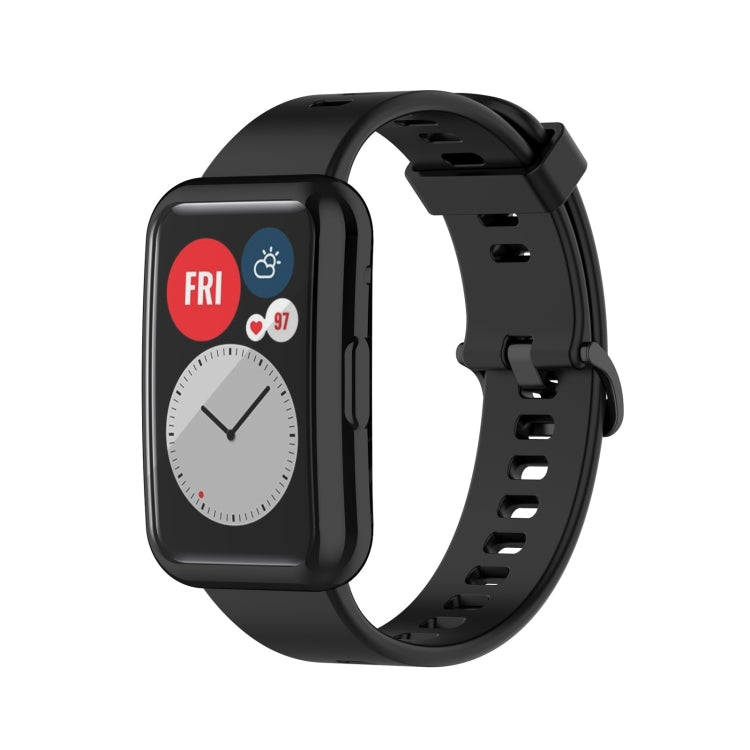 For Huawei Watch Fit Full Coverage TPU Protective Case Cover(Black)