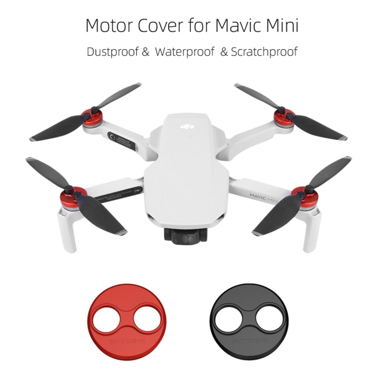 Sunnylife Dust-proof Water-resistant Aluminum Alloy Motor Cover for DJI Mini 3 Pro/Mavic Mini/Mini SE(Black)