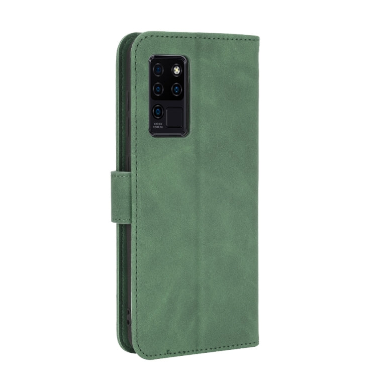 For Oukitel C21 / C21 Pro Solid Color Skin Feel Magnetic Buckle Horizontal Flip Calf Texture PU Leather Case with Holder & Card Slots & Wallet(Green)