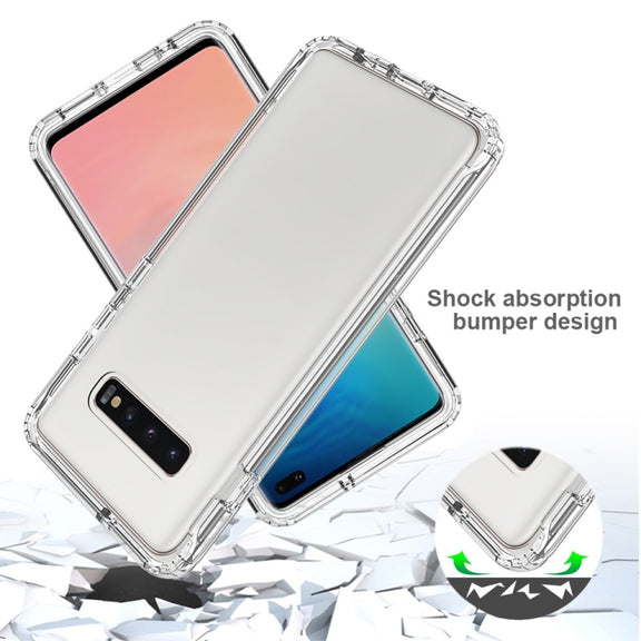 For Samsung Galaxy S10 Plus Shockproof  High Transparency PC+TPU Candy Colors Protective Case