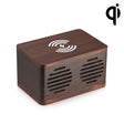 D70 QI Standard Subwoofer Wooden Bluetooth 4.2 Speaker, Support TF Card & 3.5mm AUX Brown - free shipping - PMC TechLife - Order now!