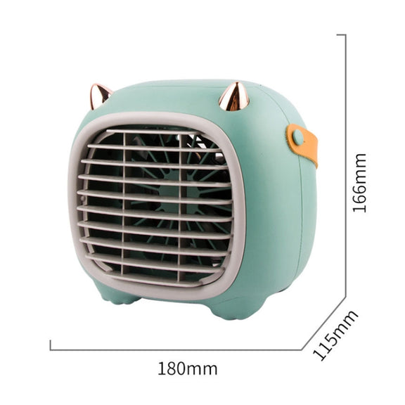 WK WT-F19 Little Monster Water Cooling Fan Desktop Fan (White)