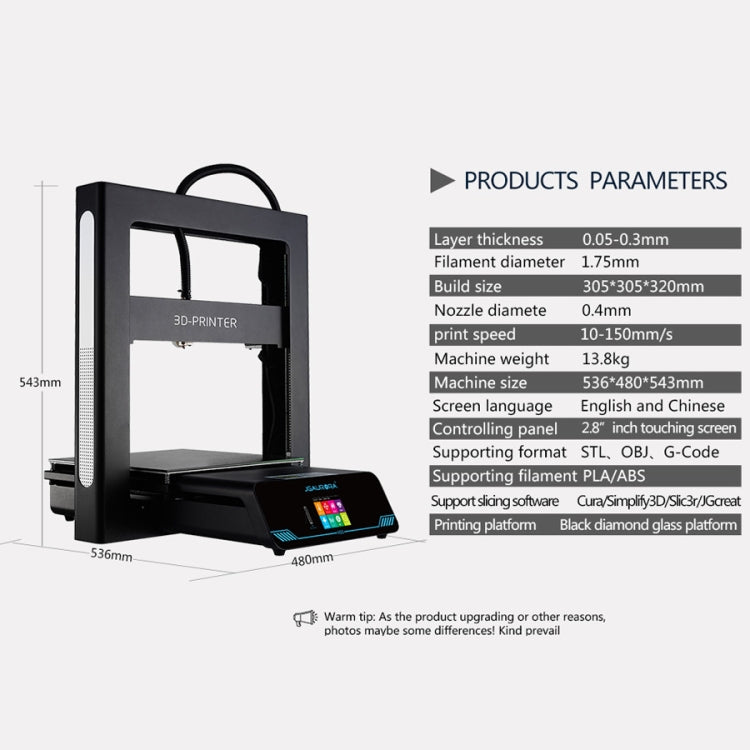 JGAURORA A5S Desktop High Precision Metal Plate Frame Three-Dimensional Physical 3D Printer