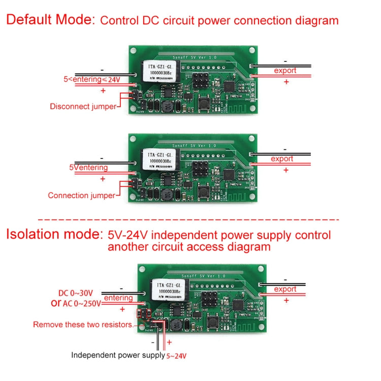 Sonoff SV 10A Single Channel WiFi Wireless Remote Timing Smart Switch Relay Module Works with Alexa and Google Home, Support iOS and Android, DC 5V-24V