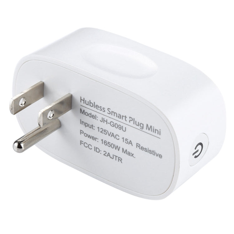 JH-G09U 15A 2.4GHz WiFi Control Hubless Smart Home Power Socket Works with Alexa  & Google Home, AC 100-240V, US Plug (White)