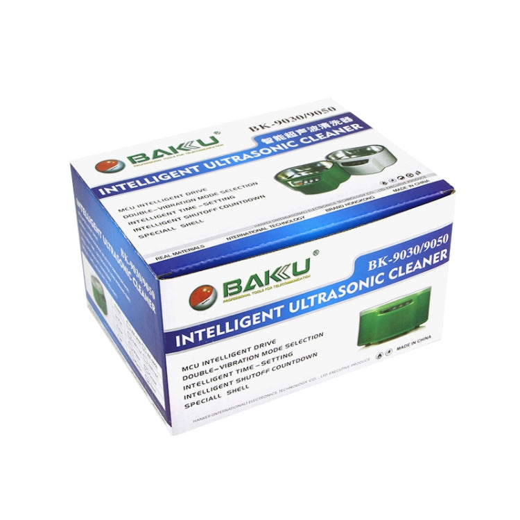BAKU BK-9030 30W 0.8L LCD Display Ultrasonic Cleaner, AC 220V, EU Plug(Green)