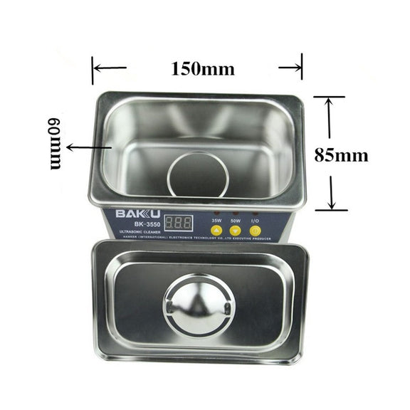 BAKU BK-3550 35W / 50W Adjustable 0.8L LCD Display Ultrasonic Cleaner, AC 110V, US Plug