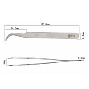 BEST BST-15L Brushed stainless steel tweezers