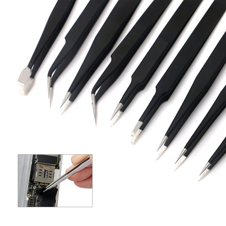JF-8142 Metal Tweezers Repairing Disassemble Tool Kit