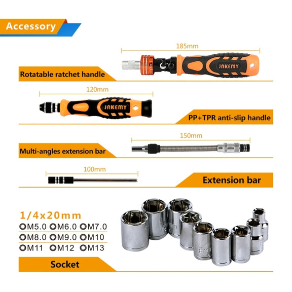 JAKEMY JM-6123 31 in 1 Color Ring Professional Screwdriver Repair Tool Set