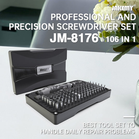JAKEMY JM-8176 106 in 1 Watch Mobile Phone Disassembly and Repair Tool Kit