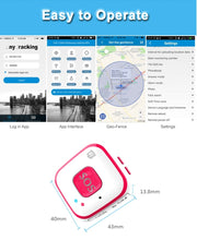 REACHFAR V28 Necklace Style GSM Mini LBS WiFi AGPS Tracker SOS Communicator(Blue)