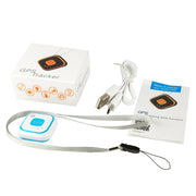 REACHFAR V28 Necklace Style GSM Mini LBS WiFi AGPS Tracker SOS Communicator(Blue)