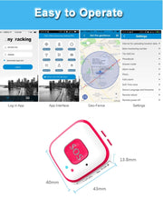 V28 Necklace Style GSM Mini LBS WiFi AGPS Tracker SOS Communicator(Black)