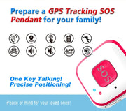 V28 Necklace Style GSM Mini LBS WiFi AGPS Tracker SOS Communicator(Black)