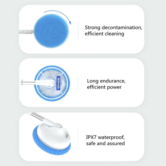 Wireless Electric Intelligent Telescopic Glass Wipe Window Cleaner (White)