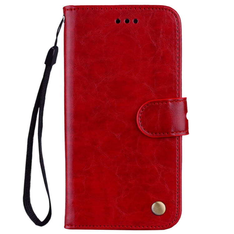 Business Style Oil Wax Texture Horizontal Flip Leather Case for Huawei Nova 3i & P smart Plus, with Holder & Card Slots & Wallet(Red)
