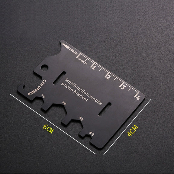 Multi-function Folding Stainless Steel Tool Card Bottle Opener Phone Holder