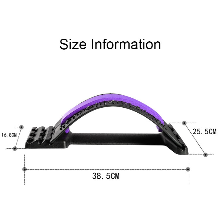 Lumbar Traction Stretching Device Posture Corrector Waist Support Spine Pain Relief Back Massage Stretcher(White Blue)
