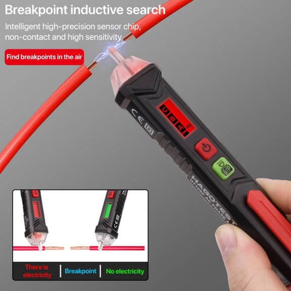 HABOTEST HT100P Non Contact 3 Phase Rotation Indicator AC LCD Display Detector Pen Tester