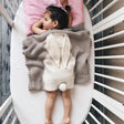 Rabbit Pattern Stereoscopic Ears Baby Knitted Blanket(Grey) - Towels & Burp Cloths by PMC TechLife | Online Shopping South Africa | PMC TechLife | Buy Now Pay Later Mobicred