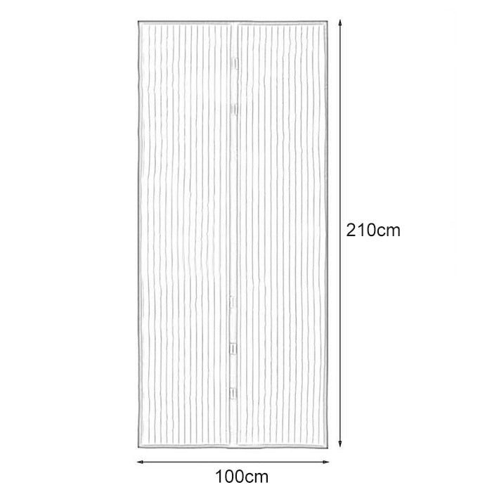 Magnetic Door Curtain Mosquito-proof Screen Door Curtain, Size:210x100cm(Coffee)