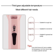 Wireless Mini USB Rechargeable Hair Straightener Hair Curler Double Purpose Hair Splint(Pink)