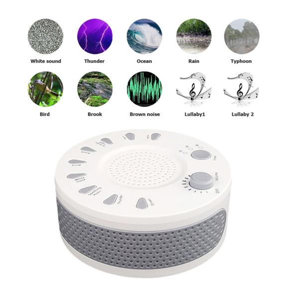 White Noise Machine Sleep Aid Device Improves Sleeping with Nine Timed Music(White)