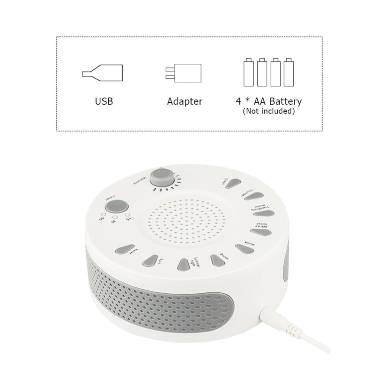 White Noise Machine Sleep Aid Device Improves Sleeping with Nine Timed Music(White)
