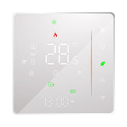 BHT-006GBLW 95-240V AC 16A Smart Home Heating Thermostat for EU Box, Control Electric Heating with Only Internal Sensor & External Sensor & WiFi Connection (White)