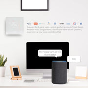 BHT-006GBLW 95-240V AC 16A Smart Home Heating Thermostat for EU Box, Control Electric Heating with Only Internal Sensor & External Sensor & WiFi Connection (Black)