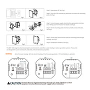 BHT-006GCLW 95-240V AC 5A Smart Home Heating Thermostat for EU Box, Control Boiler Heating with Only Internal Sensor, WiFi (Black)